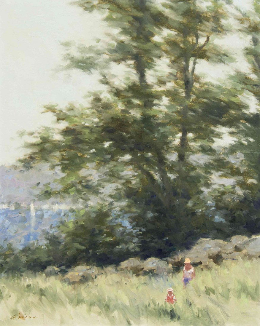 Andre Gisson, (American, 1921-2003), Mother and Daughte: Andre Gisson (American, 1921-2003) Mother and Daughter oil on canvas signed Gisson (lower left) 20 x 16 inches.