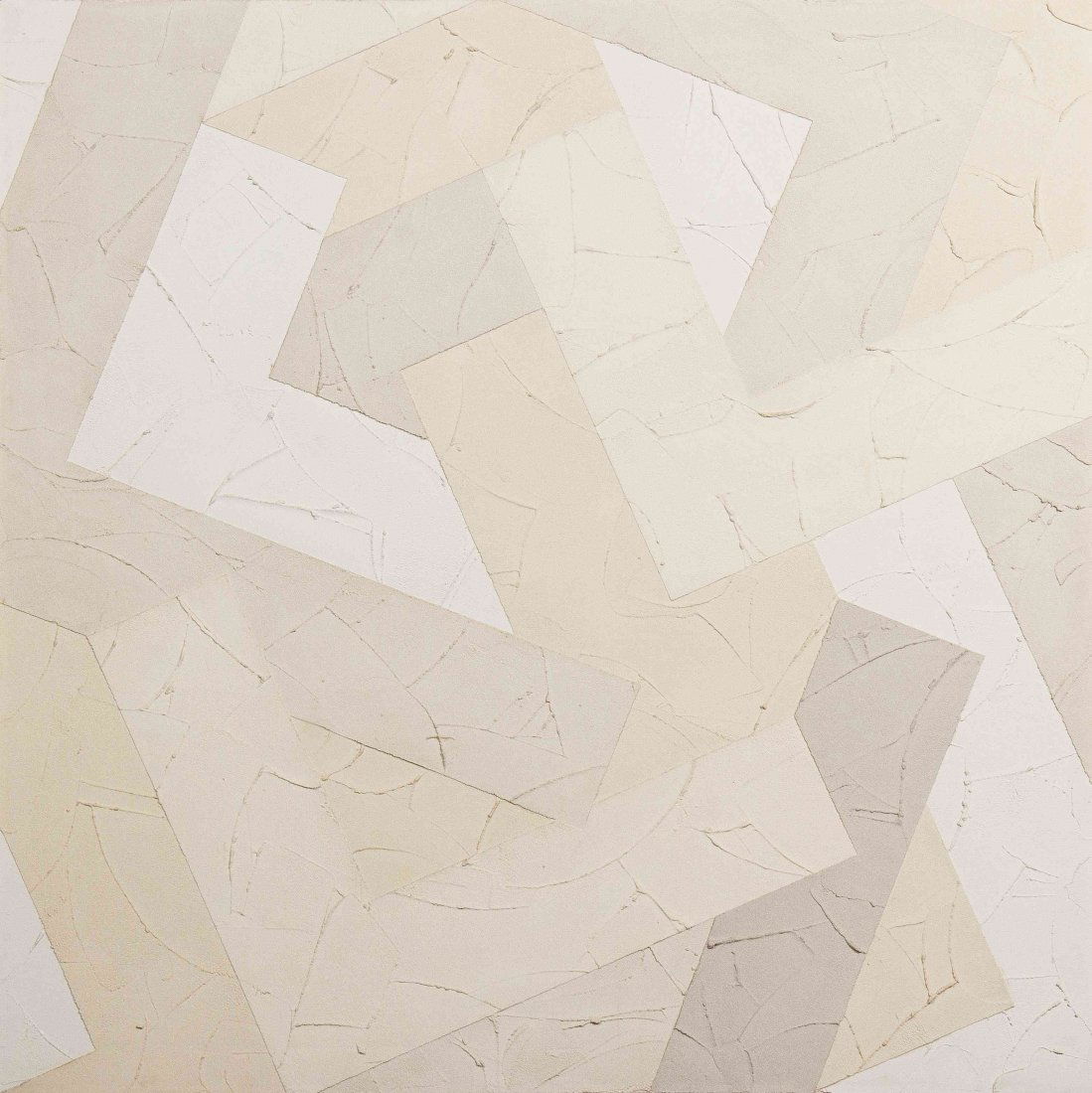 Georges Noel, (French, 1924-2010), New Palimpsestes, #6: Georges Noel (French, 1924-2010) New Palimpsestes, #6, 1977 pigment, sand and vinyl binder on canvas signed Georges Noel, titled and dated (verso) 50 x 50 inches. Property from the Co