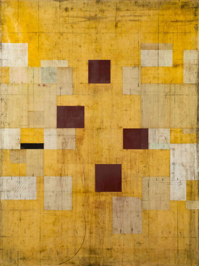 Robert Kelly, (American, b. 1959), Tree of Consanguinit: Robert Kelly (American, b. 1959) Tree of Consanguinity #36, 1998 oil and collage on canvas signed Robert Kelly, titled and dated (verso) 80 x 60 inches. Provenance: Linda Durha