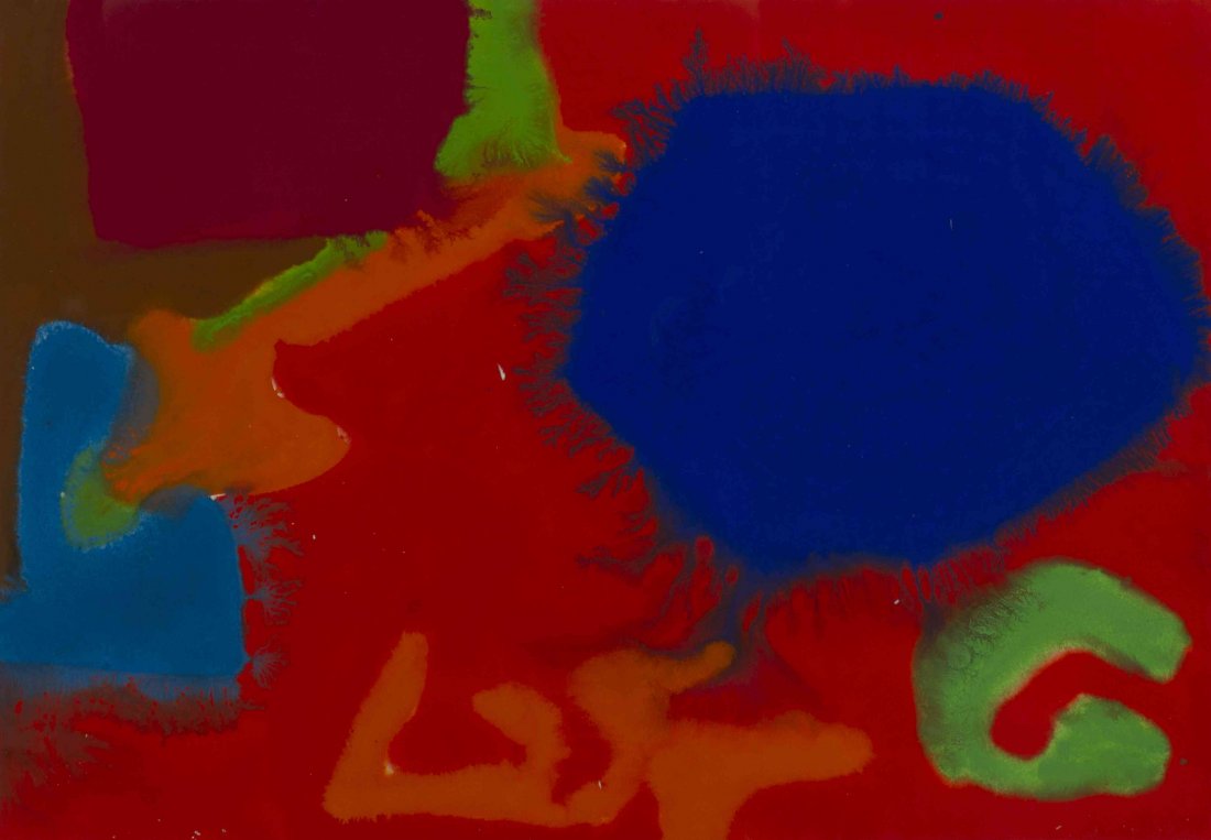 Patrick Heron, (British, 1920-1999), Untitled, 1983: Patrick Heron (British, 1920-1999) Untitled, 1983 gouache signed Patrick Heron and dated (verso) 13 3/4 x 19 3/4 inches. Provenance: Waddington Galleries, London