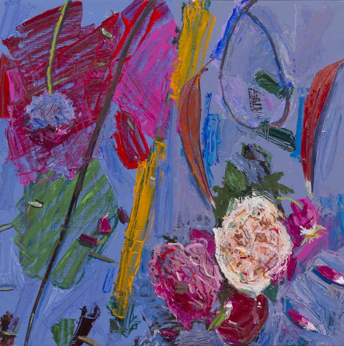 Manny Farber, (American, 1917-2008), Swarm, Endstage an: Manny Farber (American, 1917-2008) Swarm, Endstage and Tendrill (in three parts), 1997-98 tempera on board signed M. Farber and titled (verso) Each: 16 x 16 inches. Pro