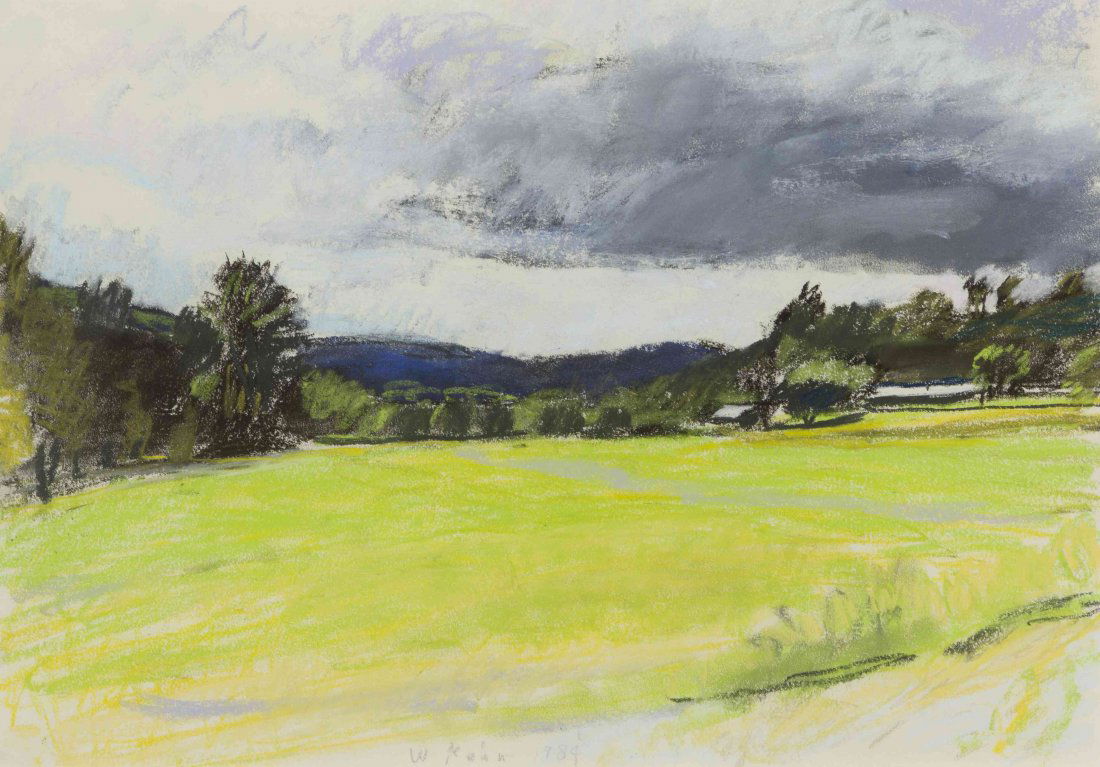 Wolf Kahn, (American/German, b. 1927), Threatening Weat: Wolf Kahn (American/German, b. 1927) Threatening Weather, 1984 pastel signed W.Kahn and dated (lower center) 15 x 20 inches. Property from the Collection of a Gentleman, Denver, Color