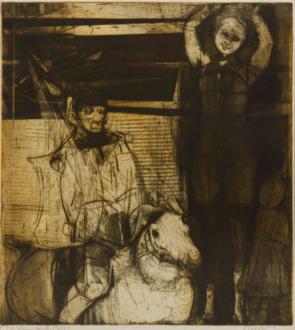 Mauricio Lasansky, (American, 1914-2012), The Vision: Mauricio Lasansky (American, 1914-2012) The Vision etching edition AP, signed illegibly (lower right) 23 3/4 x 21 1/2 inches. Provenance: Superior Street Gallery, Chicago, Illinois, 1960