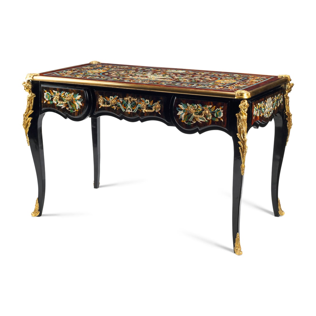 A Louis XV Style Gilt Bronze Mounted Bureau Plat (1 of 5)