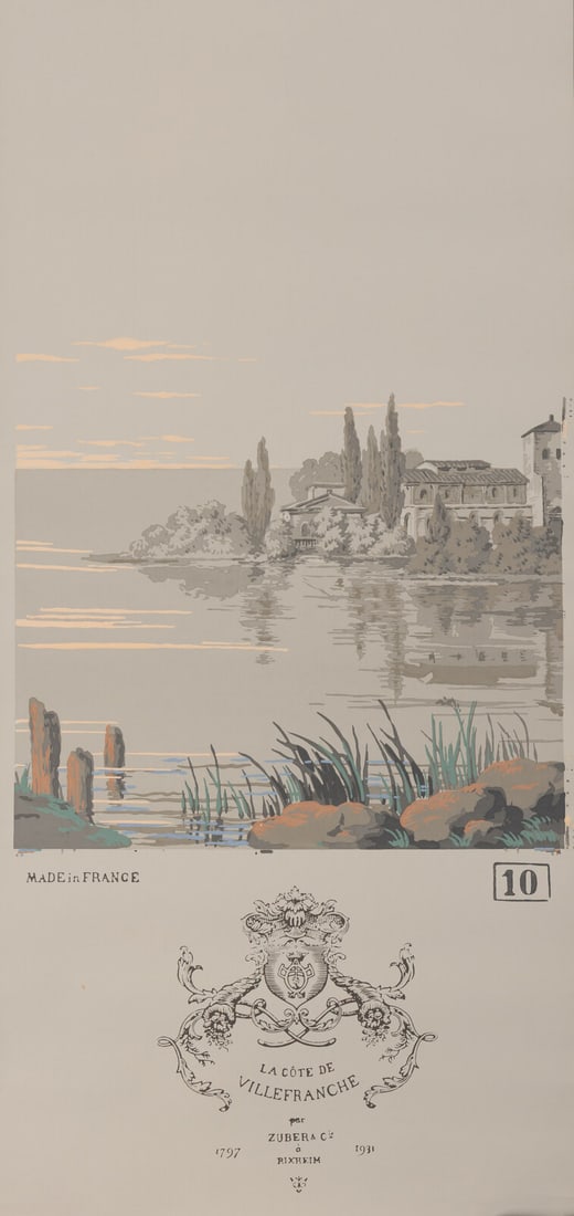 A Complete Set of Fourteen Zuber et Cie. La Cote de Villefranche Wallpaper Panels - 12