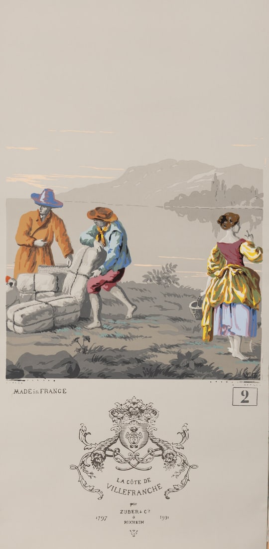 A Complete Set of Fourteen Zuber et Cie. La Cote de Villefranche Wallpaper Panels - 4