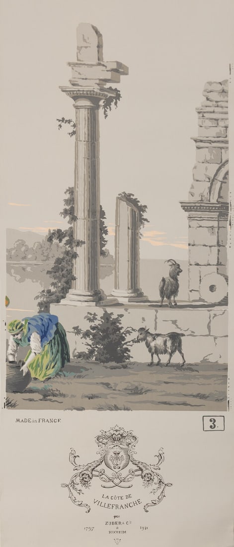 A Complete Set of Fourteen Zuber et Cie. La Cote de Villefranche Wallpaper Panels - 5
