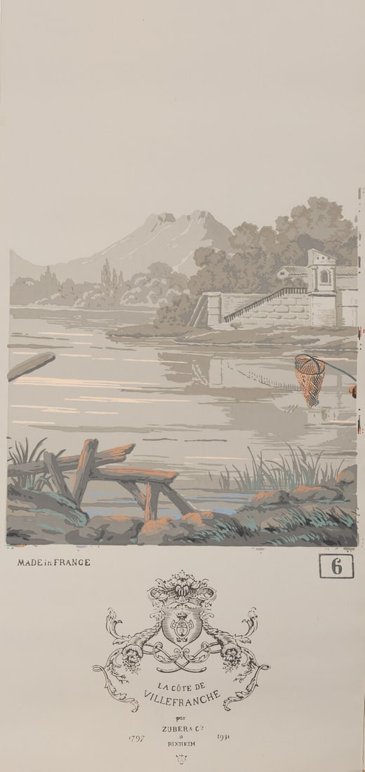 A Complete Set of Fourteen Zuber et Cie. La Cote de Villefranche Wallpaper Panels - 8