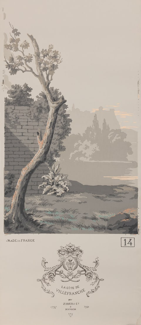 A Complete Set of Fourteen Zuber et Cie. La Cote de Villefranche Wallpaper Panels - 16