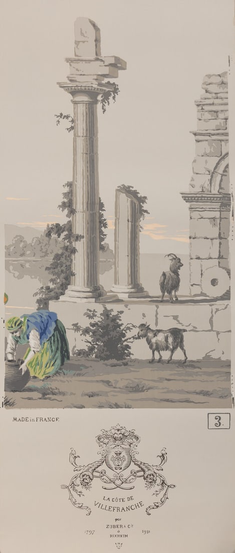 A Complete Set of Fourteen Zuber et Cie. La Cote de Villefranche Wallpaper Panels - 5