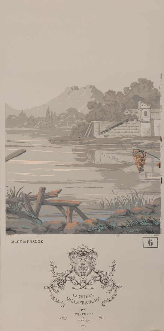 A Complete Set of Fourteen Zuber et Cie. La Cote de Villefranche Wallpaper Panels - 8