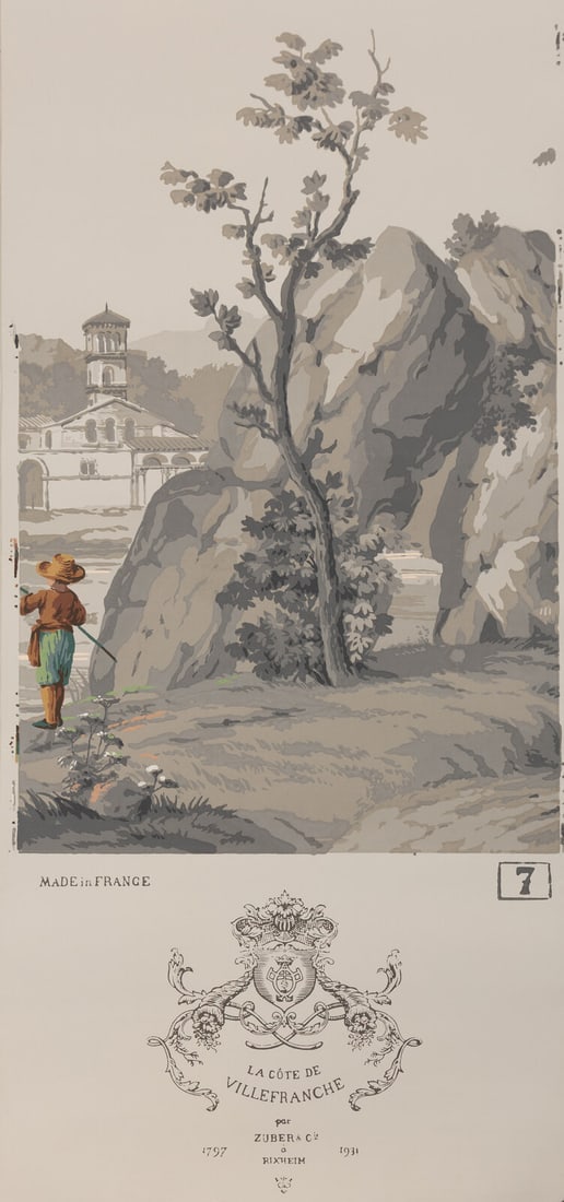 A Complete Set of Fourteen Zuber et Cie. La Cote de Villefranche Wallpaper Panels - 9
