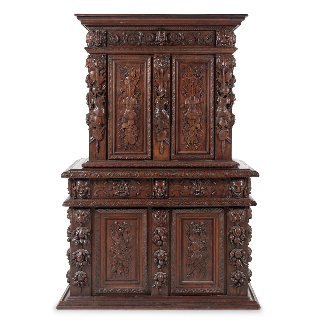 An Italian Renaissance Revival Carved Oak Cabinet (1 of 4)