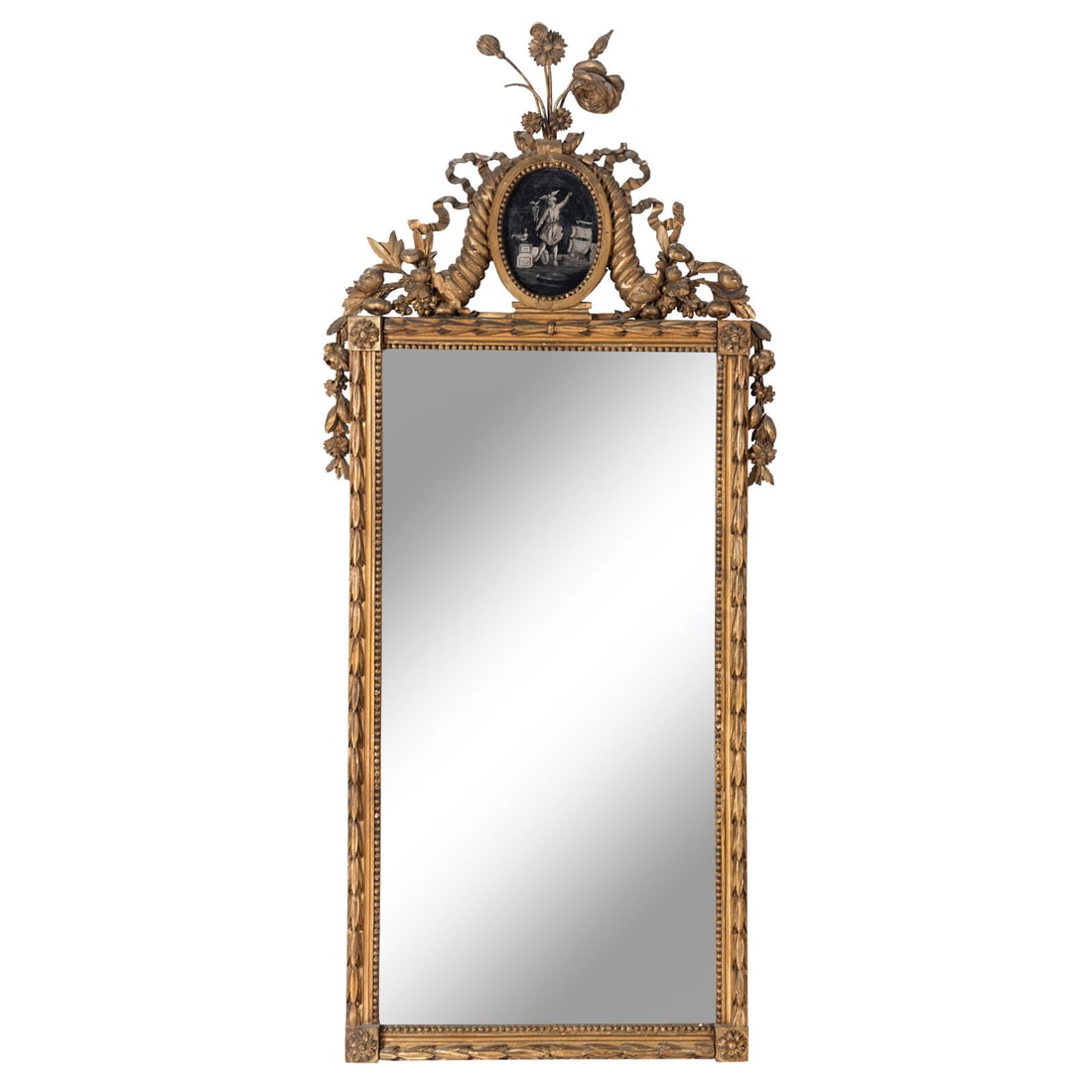 An Italian Neoclassical Giltwood Mirror (1 of 2)