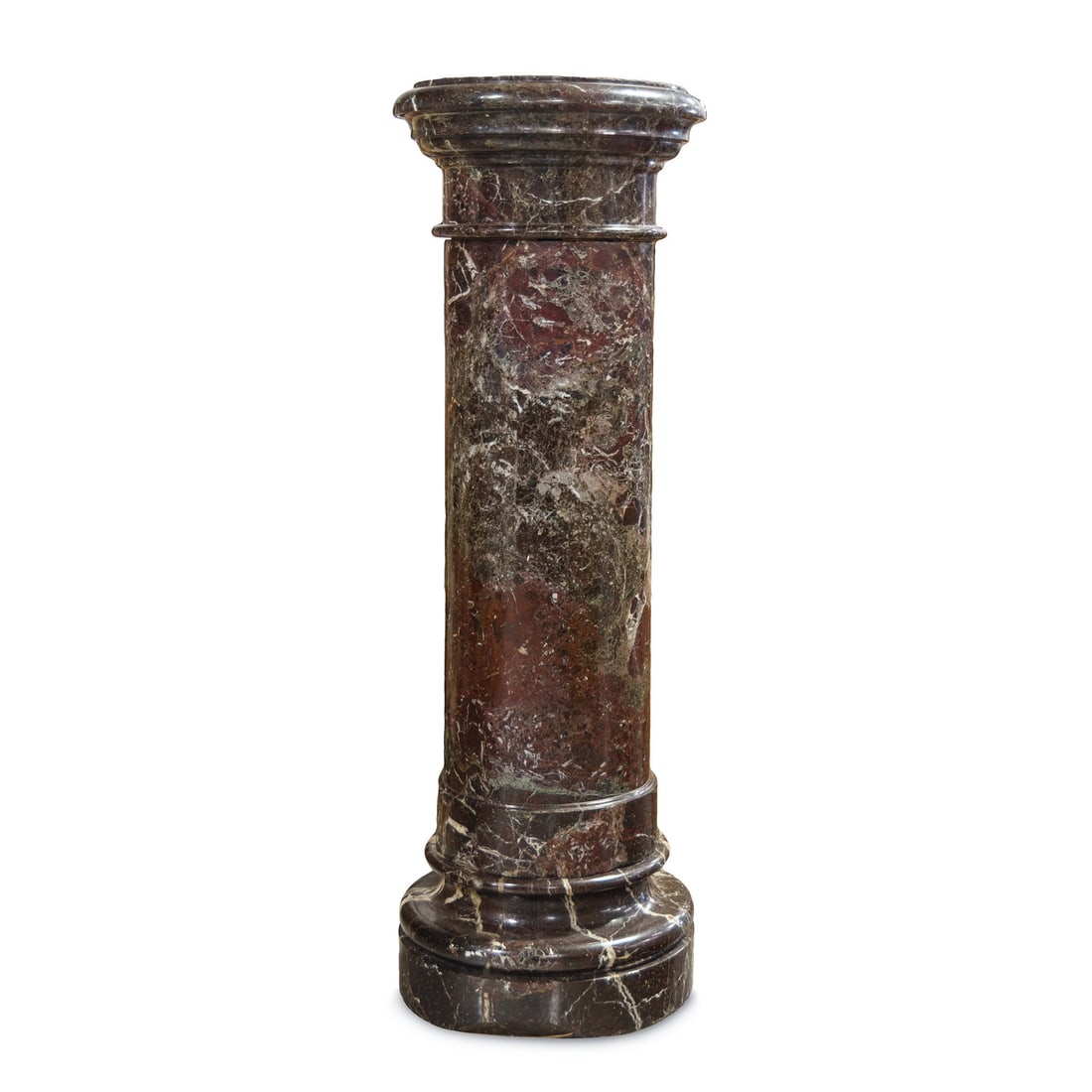 A Continental Marble Pedestal: A Continental Marble Pedestal 19th/20th Century Height 46 1/2 inches.
