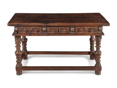A Spanish Baroque Walnut Table
