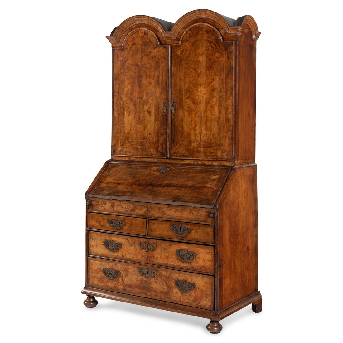 A Queen Anne Walnut Bureau Cabinet - 2