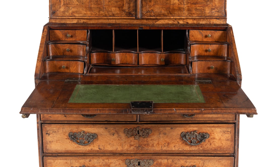 A Queen Anne Walnut Bureau Cabinet - 4
