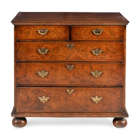 A George II Walnut Chest of Drawers