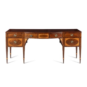A George III Mahogany and Satinwood Sideboard