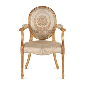 A George III Giltwood Armchair