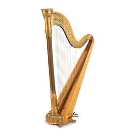 A Lyon and Healy Giltwood Harp