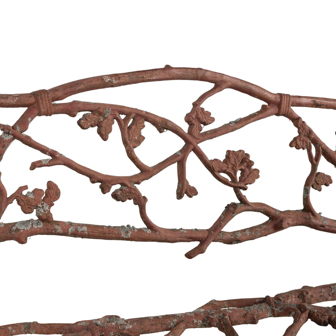 A Victorian Patinated Iron "Rustic" Garden Bench - 3