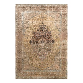 A Kashan Silk Carpet