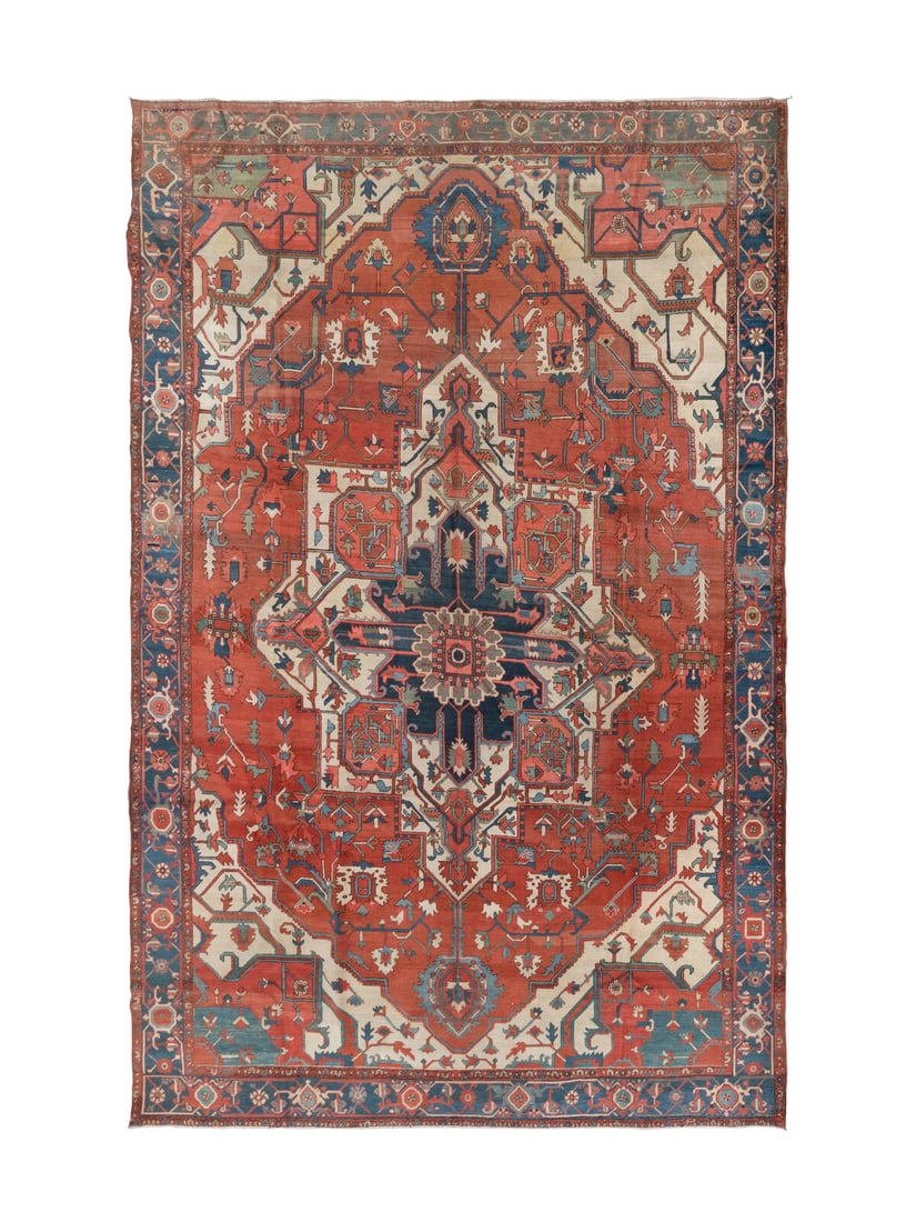A Heriz Carpet: A Heriz Carpet Circa 1930 15 feet 9 inches x 11 feet 8 inches. Property from a Private Family Trust This lot is located in Chicago.
