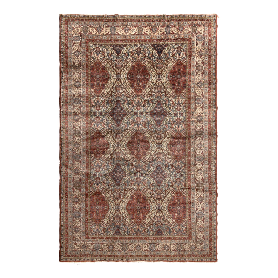 A Tabriz Carpet: A Tabriz Carpet Circa 1890 11 feet 10 inches x 7 feet 6 inches. This lot is located in Chicago.