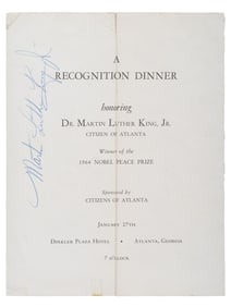 [African-Americana] King, Martin Luther, Jr. Signed Program