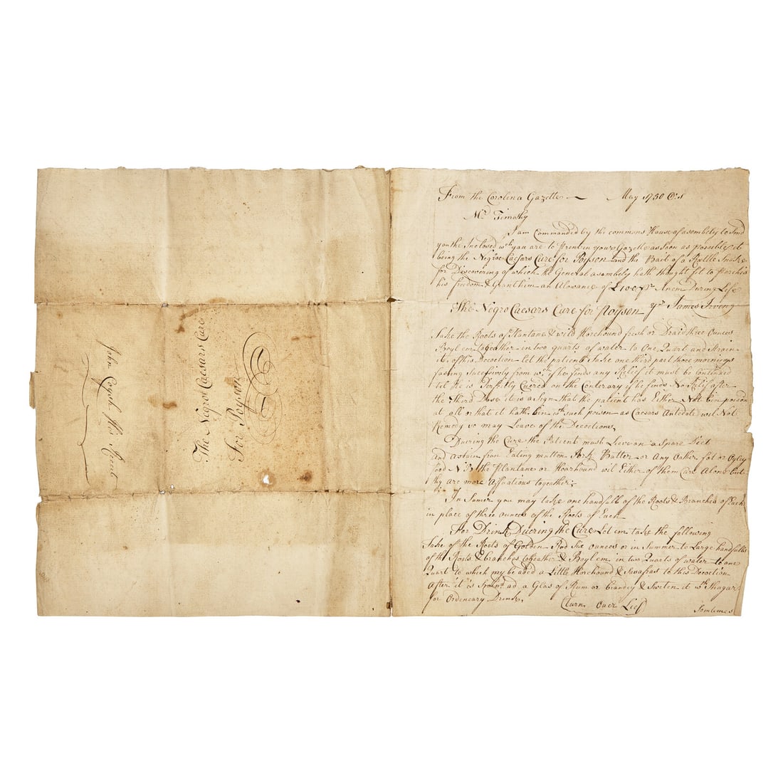 [African-Americana] The Negro Caesars Cure for Poyson (1 of 2)