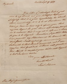 [American Revolution] Adams, Samuel. Autograph Letter, signed