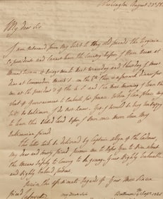 [American Revolution] Lafayette, Gilbert du Motier, Marquis de. Autograph Letter, signed