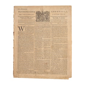 [American Revolution] The Pennsylvania Chronicle, and Universal Advertiser. July 24-29, 1769