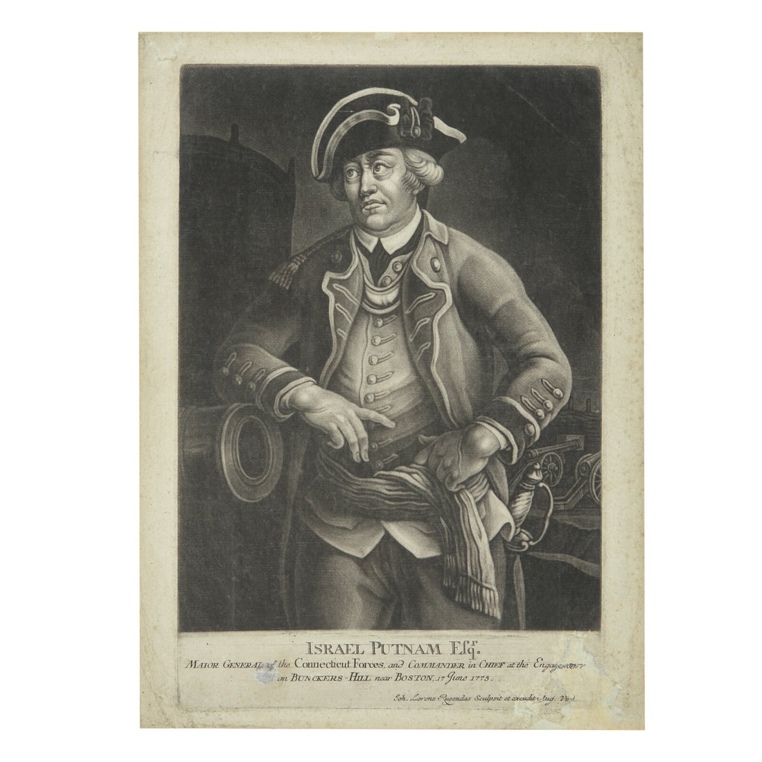 [American Revolution] Rugendas, Johann Lorenz. Israel Putnam Esqr. Major General... (1 of 1)