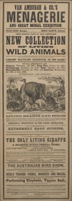 [Circus] [Van Amburgh, Isaac A.] Van Amburgh & Co.'s Menagerie and Great Moral Exhibition