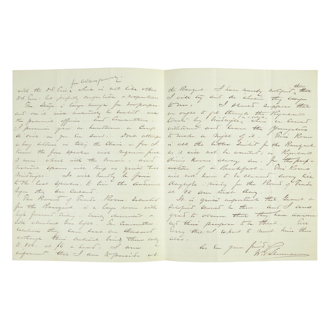 [Civil War] Sherman, William T. Autograph Letter, signed (1 of 2)