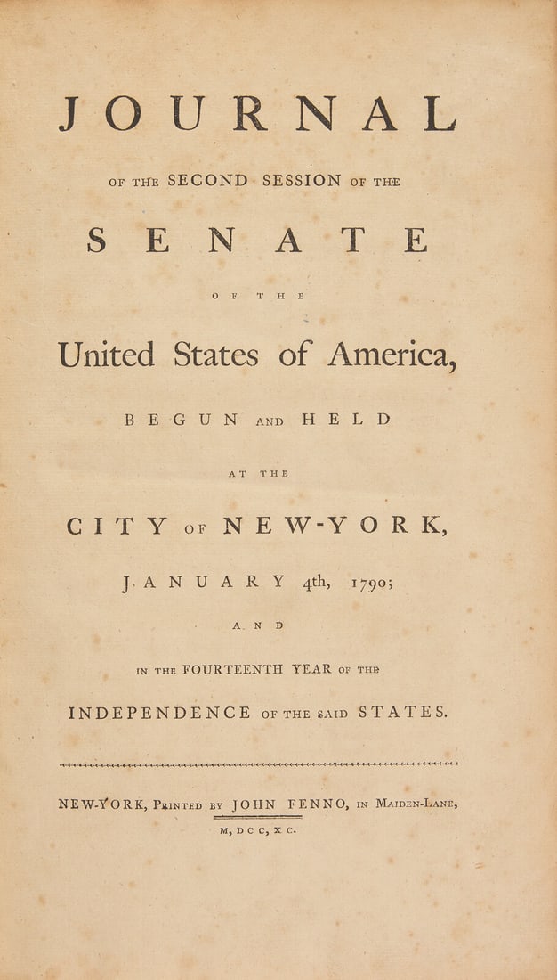 [First Congress] Journal of the Second Session of the Senate of the United States of America, Begun (1 of 2)