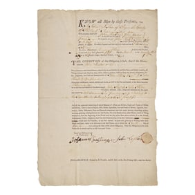 [Franklin, Benjamin] Partially-Printed Document