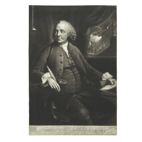 [Franklin, Benjamin] Chamberlin, Mason. B. Franklin of Philadelphia...