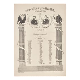 [Lincoln, Abraham] National Inauguration Ball Invitation, March 4, 1865