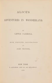 [Literature] Carroll, Lewis (Charles Lutwidge Dodgson). Alice's Adventures in Wonderland. First