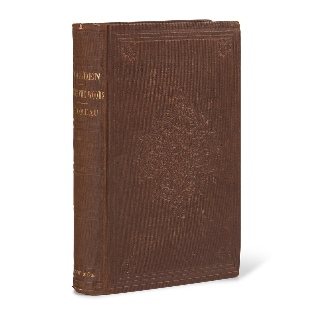 [Literature] Thoreau, Henry D. Walden; or, Life in the Woods. First edition.: [Literature] Thoreau, Henry D. Walden; or, Life in the Woods Boston: Ticknor and Fields, 1854. First edition. 8vo. 357, 8 pp. (ads, dated September, 1855, no bibliographical significance per BAL). Ill