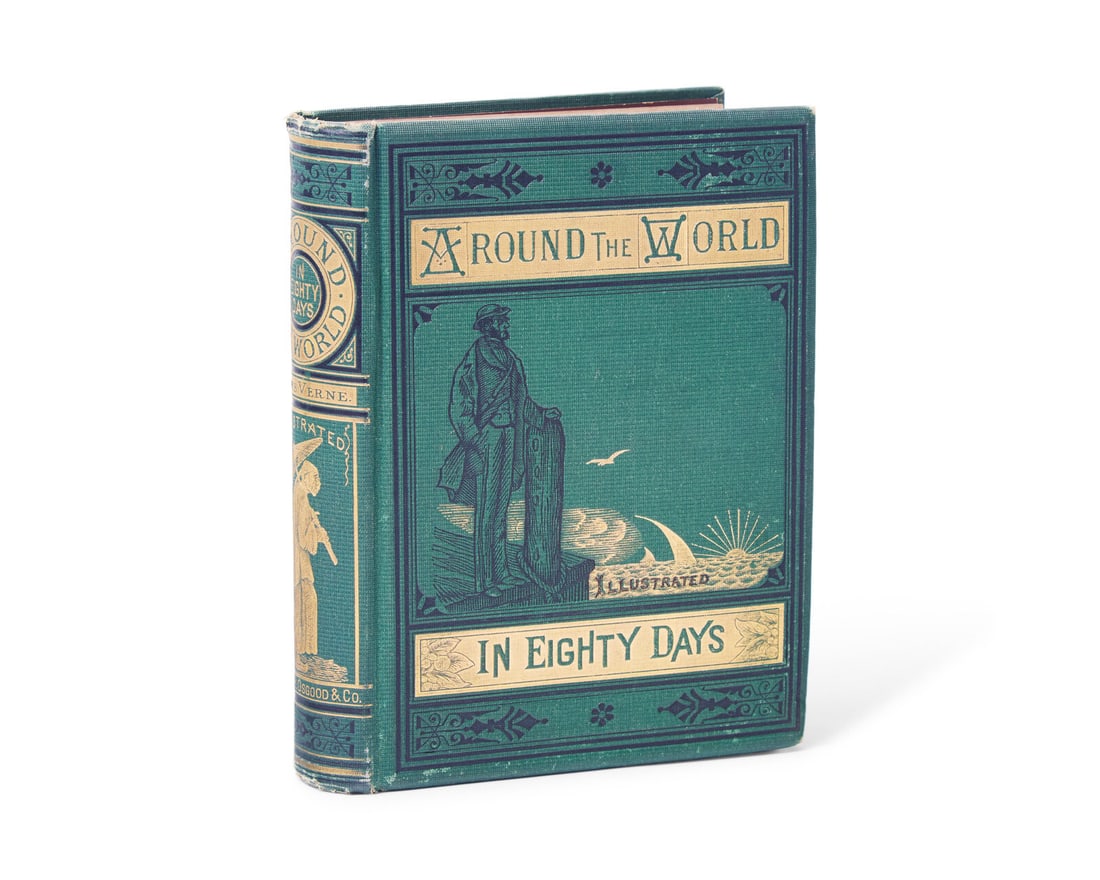 [Literature] Verne, Jules. Around the World in Eighty Days. First American Edition: [Literature] Verne, Jules. Around the World in Eighty Days Boston: James R. Osgood and Company, 1873. First illustrated American edition. 12mo. xvi, 315 pp. Illustrated with frontispiece, 53 plates, a