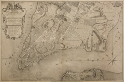[Maps & Atlases] [New York] Ratzer, Bernard. To His Excellency Sr. Henry Moore... This Plan of