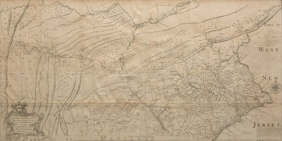 [Maps & Atlases] [Pennsylvania] Scull, Nicholas. To the Honourable Thomas Penn and Richard