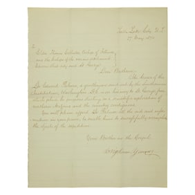 [Mormonism] Young, Brigham. Autograph Letter, signed
