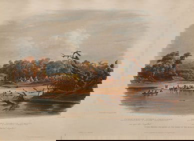 [Native-Americna] Bodmer, Karl. Punka Indians Encamped on the Banks of the Missouri