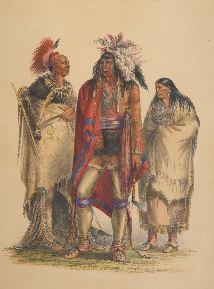 [Native-Americana] Catlin, George. Catlin's North American Indian Portfolio... Rare Hand-Colored (1 of 8)